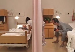 Japanese nurse gets put out with older lover
